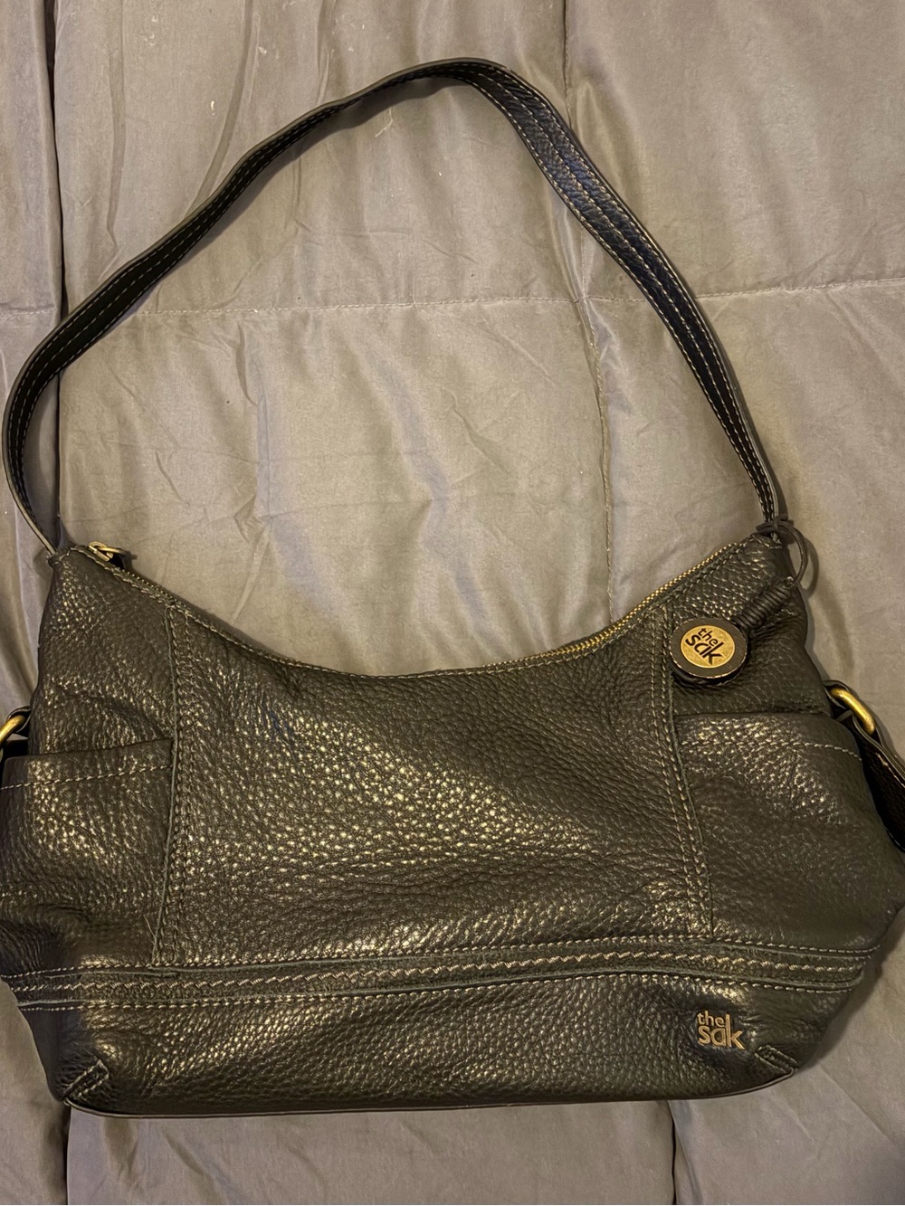 The Sak Black Pebbled Leather Hobo Shoulder Bag in Great condition.